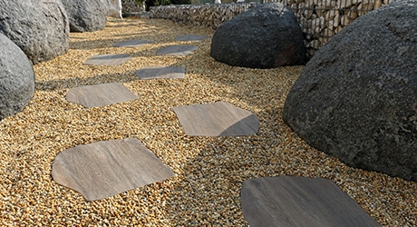 Passo Giapponese Holz marrone pietra sinterizzata Stone Gres